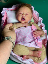 Load image into Gallery viewer, AVAILABLE silicone baby doll Romy soft blend platinum cure silicone WITH HAIR (Copy)
