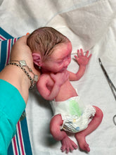 Load image into Gallery viewer, AVAILABLE Full body silicone baby girl crier 12&quot; ROOTED
