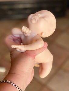 Blank (unpainted) full body silicone kit with arm & leg armatures Gracie (baby girl) in soft blend