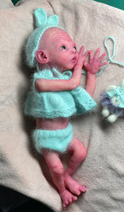 CUSTOM Prototype full body Silicone premature baby doll Amelia (baby girl ) in soft blend with armatures