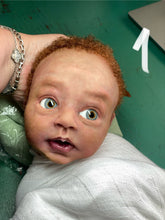 Load image into Gallery viewer, AVAILABLE Full body silicone baby boy Blu’ with armatures WITH HAIR
