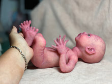 Load image into Gallery viewer, CUSTOM Prototype full body Silicone premature baby doll Amelia (baby girl ) in soft blend with armatures
