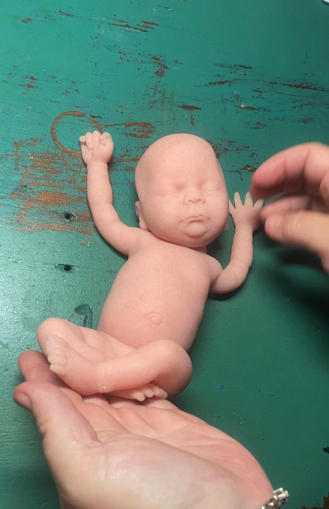 Blank (unpainted) full body silicone kit Gracie (baby girl) in SUPER soft blend