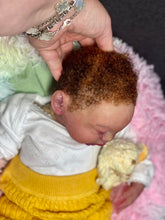 Load image into Gallery viewer, AVAILABLE silicone baby doll Romy soft blend platinum cure silicone WITH HAIR (Copy)

