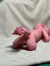 Load image into Gallery viewer, CUSTOM Prototype full body Silicone premature baby doll Amelia (baby girl ) in soft blend with armatures
