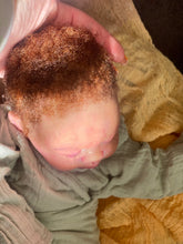 Load image into Gallery viewer, AVAILABLE PROTOTYPE silicone cuddle baby doll Romy soft blend platinum cure silicone WITH HAIR
