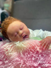 Load image into Gallery viewer, AVAILABLE silicone baby doll Romy soft blend platinum cure silicone WITH HAIR (Copy)
