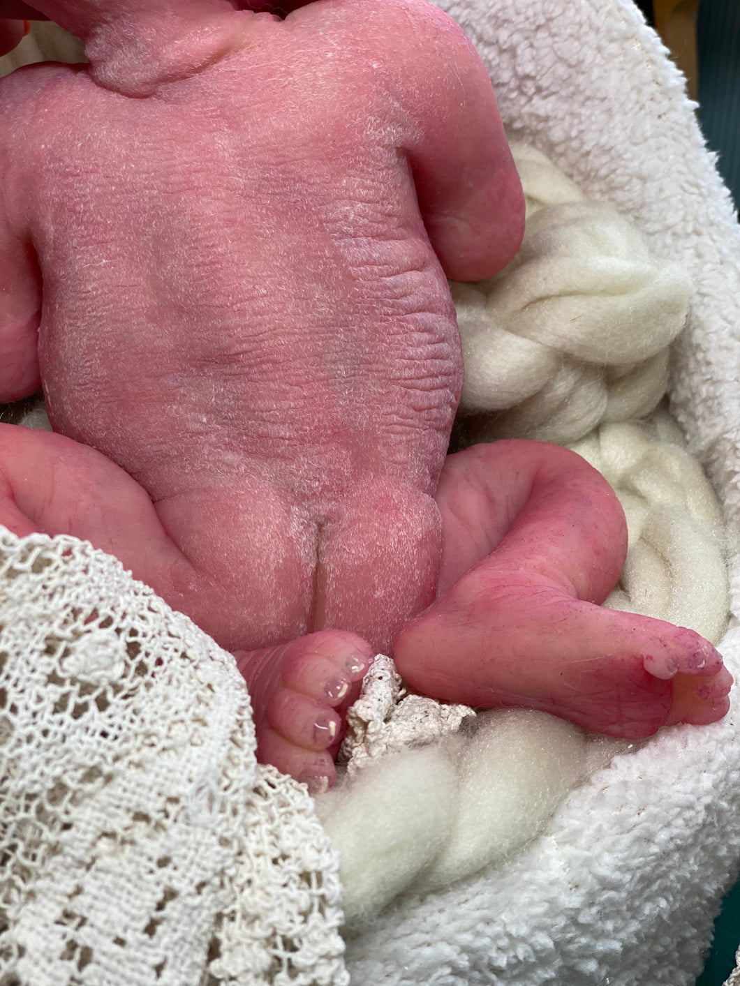 CUSTOM BOO BOO full body silicone kit Moah sleeping in SUPER soft blend