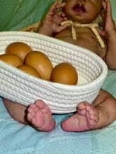 Load image into Gallery viewer, AVAILABLE Full body silicone baby boy Blu’ with armatures WITH HAIR
