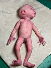 Load image into Gallery viewer, CUSTOM Prototype full body Silicone premature baby doll Amelia (baby girl ) in soft blend with armatures
