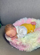 Load image into Gallery viewer, AVAILABLE silicone baby doll Romy soft blend platinum cure silicone WITH HAIR (Copy)
