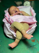 Load image into Gallery viewer, AVAILABLE silicone baby doll Romy soft blend platinum cure silicone WITH HAIR (Copy)
