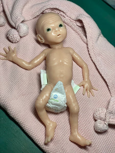 Custom Blank (unpainted) full body silicone premature baby girl kit Amelia (baby girl ) in soft blend