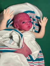 Load image into Gallery viewer, CUSTOM PROTOTYPE silicone cuddle baby Amelia in soft blend (including non gender silicone tummy plate)
