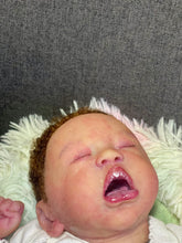 Load image into Gallery viewer, AVAILABLE silicone baby doll Romy soft blend platinum cure silicone WITH HAIR (Copy)
