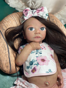 NOT AVAILABLE (price includes hair) full body silicone baby girl Charlotte