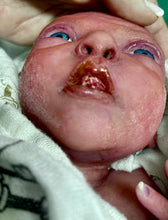 Load image into Gallery viewer, AVAILABLE AWARD WINNING Prototype full body Silicone premature baby doll Amelia (baby girl ) in soft blend with HAIR
