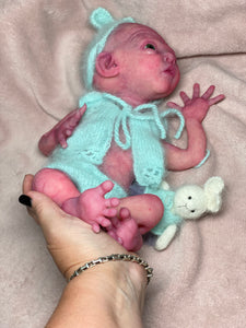 CUSTOM Prototype full body Silicone premature baby doll Amelia (baby girl ) in soft blend with armatures