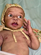 Load image into Gallery viewer, AVAILABLE Full body silicone baby boy Blu’ with armatures WITH HAIR
