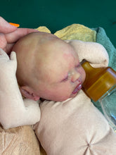 Load image into Gallery viewer, AVAILABLE PROTOTYPE silicone cuddle baby doll Romy soft blend platinum cure silicone WITH HAIR
