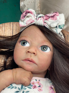 NOT AVAILABLE (price includes hair) full body silicone baby girl Charlotte