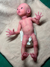 Load image into Gallery viewer, CUSTOM Prototype full body Silicone premature baby doll Amelia (baby girl ) in soft blend with armatures
