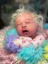 Load image into Gallery viewer, AVAILABLE PROTOTYPE silicone cuddle baby doll Romy soft blend platinum cure silicone WITH HAIR
