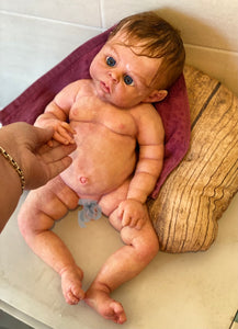 AVAILABLE Full body silicone baby boy Ryan in soft blend