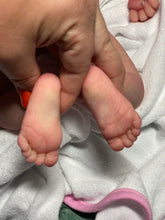 Load image into Gallery viewer, AVAILABLE full body silicone baby fairy LILA in soft blend BALD
