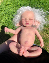 Load image into Gallery viewer, Custom full body silicone baby fairy LILA in soft blend WITH HAIR
