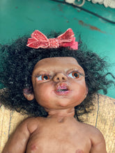 Load image into Gallery viewer, Full body silicone kit Prada 11.5” (baby girl) in super soft blend in dark biracial skin colour in super super soft platinum silicone (custom)
