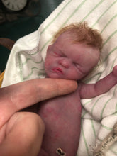 Load image into Gallery viewer, CUSTOM Full body silicone ULTRA soft mini kit Kenzo 8” in super soft blend with 3D skin effect, rooted
