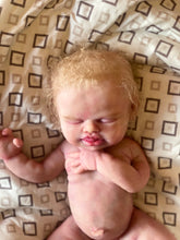 Load image into Gallery viewer, CUSTOM rooted full body silicone baby girl Isabella 18” in super super soft blend (with tongue)
