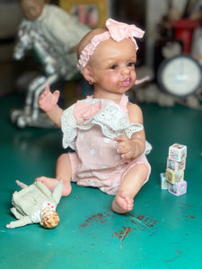 AVAILABLE Reborn mini toddler Kissy by Marita Winters