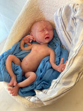 Load image into Gallery viewer, CUSTOM Full body silicone baby boy crier 12&quot; ROOTED
