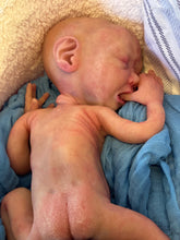 Load image into Gallery viewer, CUSTOM Full body silicone baby boy crier 12&quot; ROOTED
