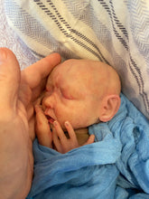 Load image into Gallery viewer, CUSTOM Full body silicone baby boy crier 12&quot; ROOTED
