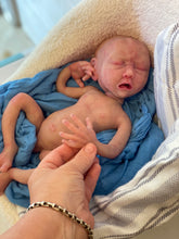 Load image into Gallery viewer, CUSTOM Full body silicone baby boy crier 12&quot; ROOTED
