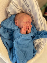 Load image into Gallery viewer, CUSTOM Full body silicone baby boy crier 12&quot; ROOTED
