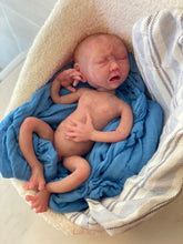 Load image into Gallery viewer, CUSTOM Full body silicone baby boy crier 12&quot; ROOTED
