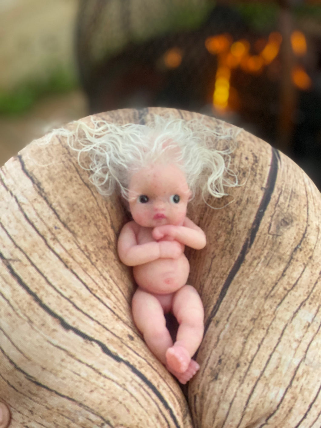 AVAILABLE full body silicone mini doll Laney (rooted)