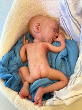 Load image into Gallery viewer, CUSTOM Full body silicone baby boy crier 12&quot; ROOTED
