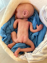 Load image into Gallery viewer, CUSTOM Full body silicone baby boy crier 12&quot; ROOTED
