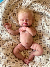 Load image into Gallery viewer, CUSTOM rooted full body silicone baby girl Isabella 18” in super super soft blend (with tongue)

