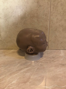 ASLEEP Blank (unpainted) silicone head for cuddle baby doll in super soft blend with 3D skin effect