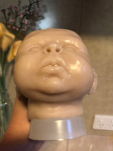 Load image into Gallery viewer, AWAKE Blank (unpainted) silicone head for cuddle baby doll in super soft blend with 3D skin effect
