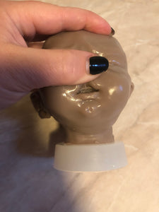 ASLEEP Blank (unpainted) silicone head for cuddle baby doll in super soft blend with 3D skin effect