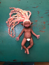 Load image into Gallery viewer, Biracial (African American) super soft Full body fantasy silicone baby girl Didi 8.5” rooted
