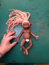 Load image into Gallery viewer, Biracial (African American) super soft Full body fantasy silicone baby girl Didi 8.5” rooted
