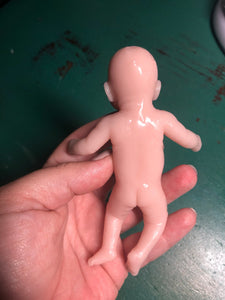 AVAILABLE Blank (unpainted) full body silicone mini kit Milly 4.5” in super soft blend with 3D skin effect